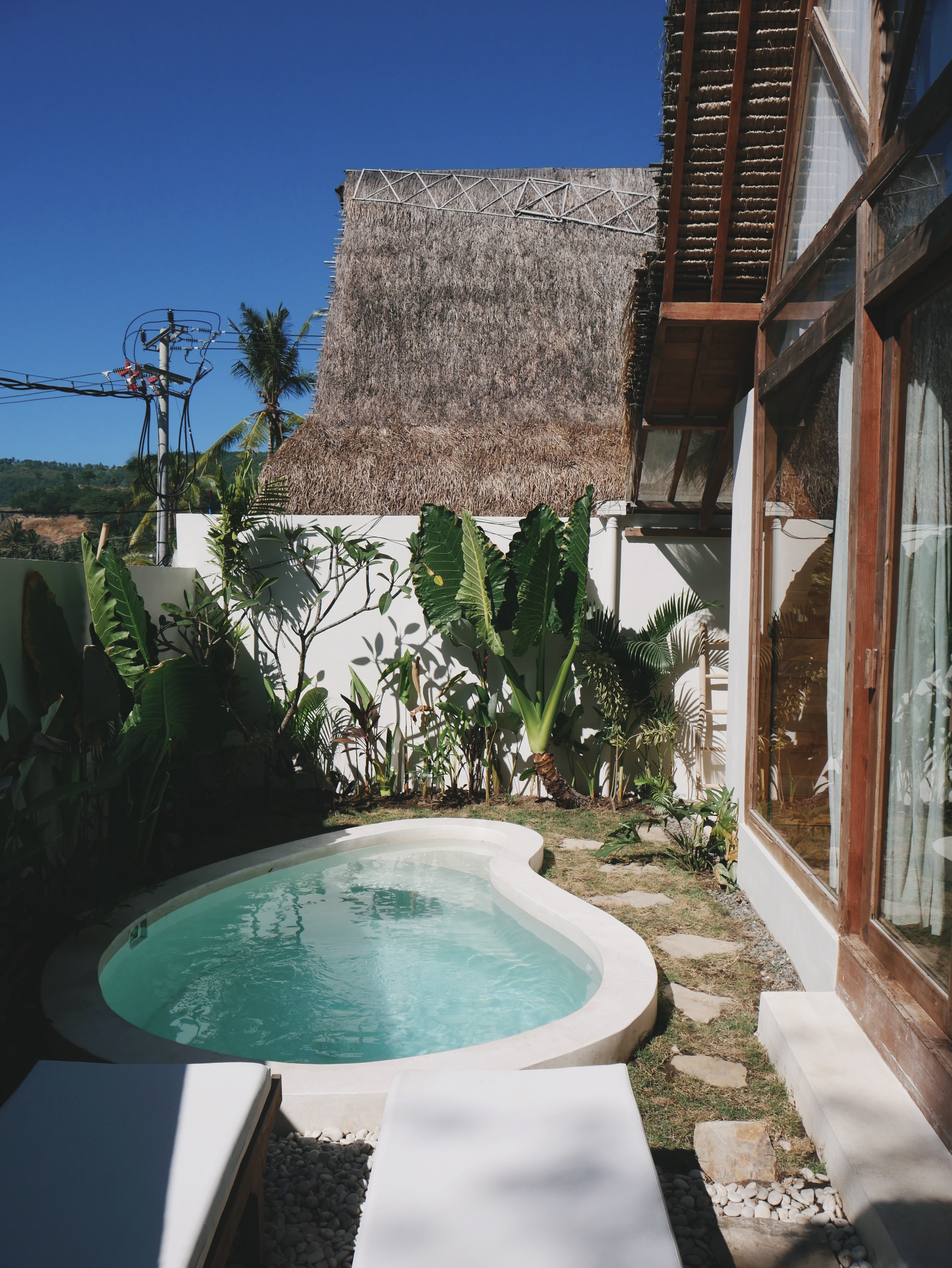 Manggis Villas — private plunge pool under open sky